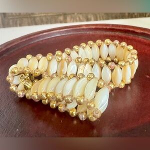 Vintage Mother of Pearl Rice Bead Bracelet